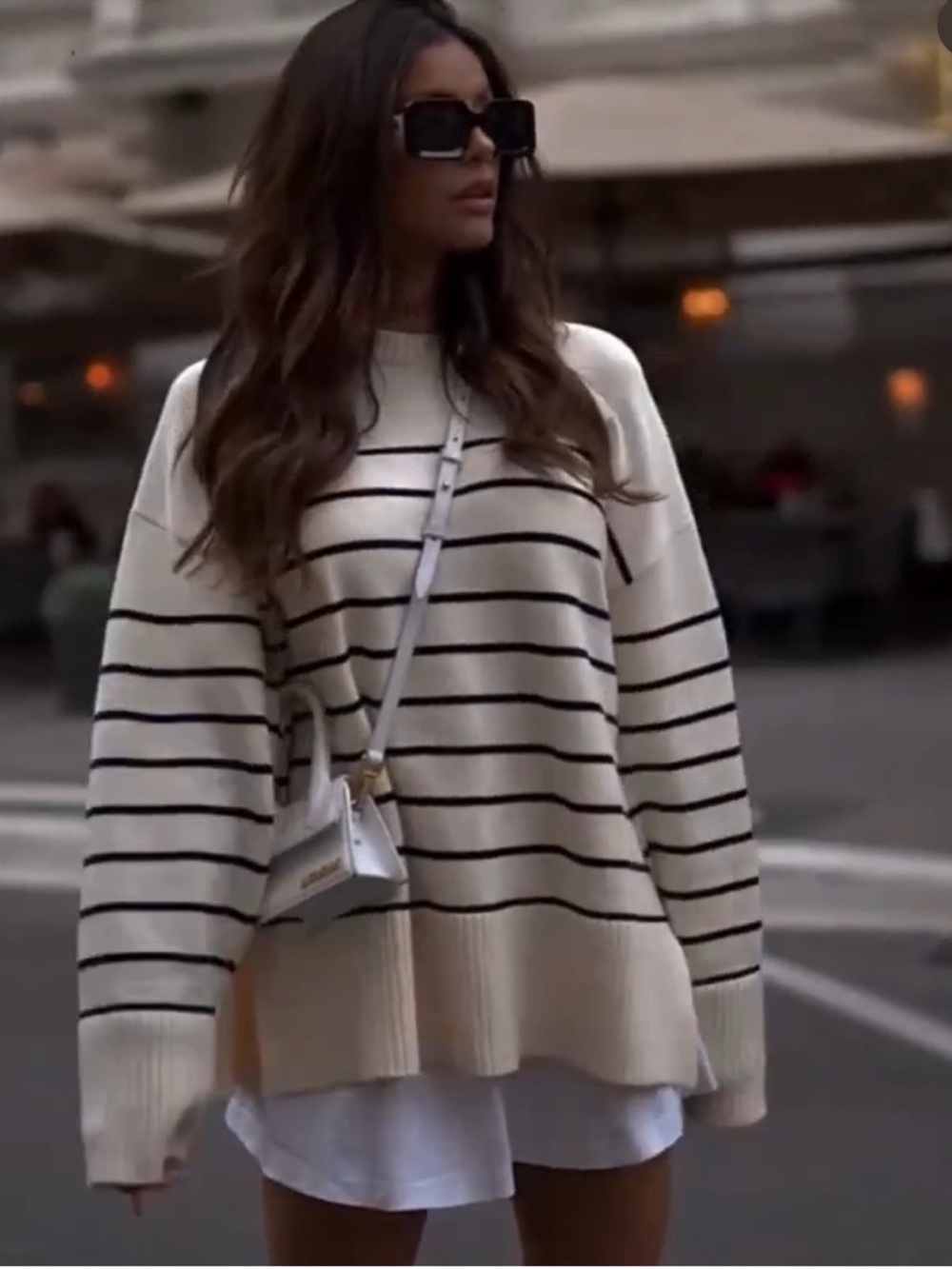 ZARA oversized striped knit sweater - Picture 5 of 11